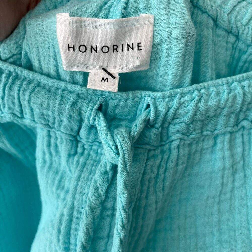 NWT HONORINE harper pant cotton gauze pool blue size medium - Picture 7 of 13